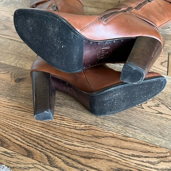 Frye Laurie tall cognac boots