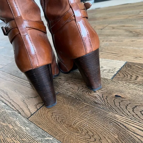 Frye Laurie tall cognac boots