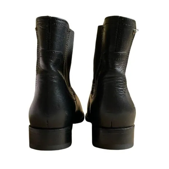 Frye Lindsay Gore Short Leather Ankle Boots Women's Size 9 Black Round Toe