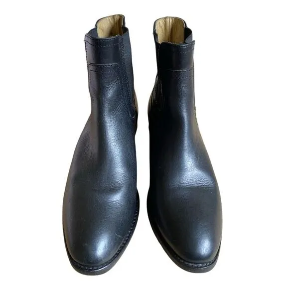 Frye Lindsay Gore Short Leather Ankle Boots Women's Size 9 Black Round Toe