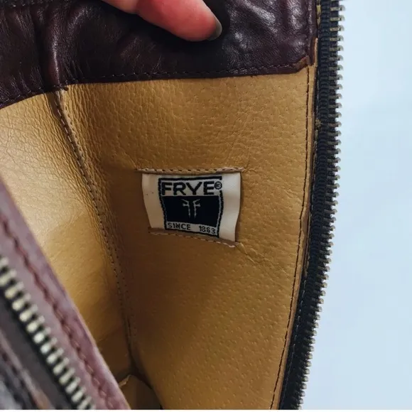 Frye Melissa Button Tall Leather Riding Boots Brown Size 7