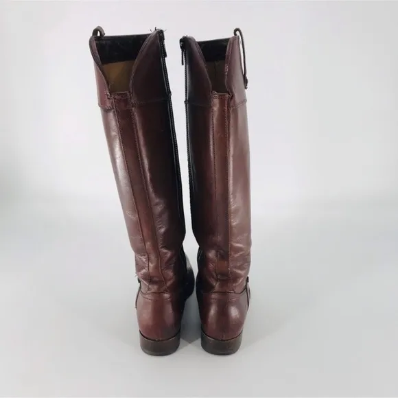 Frye Melissa Button Tall Leather Riding Boots Brown Size 7