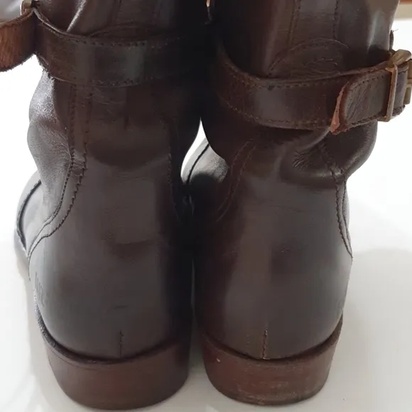 FRYE Melissa Harness Tall Umber Boots