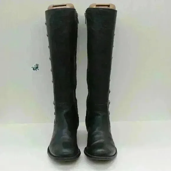Frye Melissa Women's Black Leather Military Tall Riding Boots Size US 5.5 B