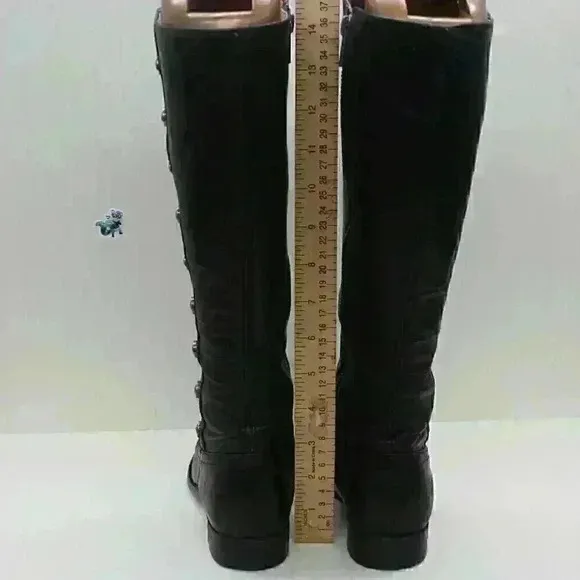 Frye Melissa Women's Black Leather Military Tall Riding Boots Size US 5.5 B