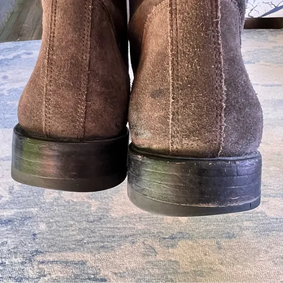 Frye Natalie Brown Suede Leather Lace Up Military Combat Boots SIZE 11B