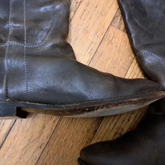 Frye Paige Dark Brown Leather Tall Riding Equestrian Boots Womens Sz 6.5B 76532