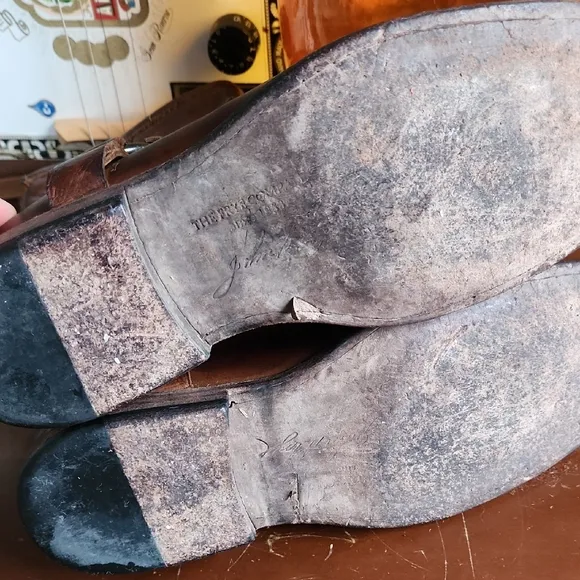 Frye Phillip Harness Boots with Zip Up Back 8b