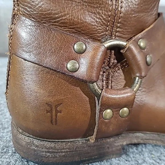 FRYE Phillip Harness Short Boots Women's Size 7 B - Brown