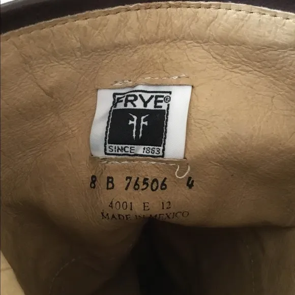 Frye Phillip Harness Studded Leather Tall Brown Boots Sz.8B