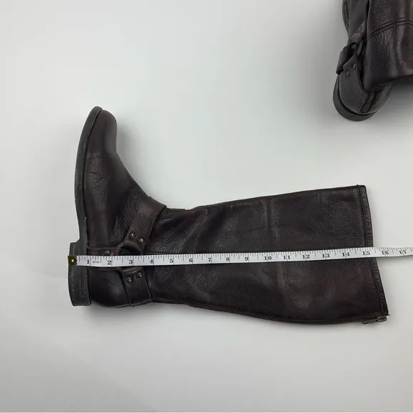 FRYE Phillip Harness Tall Washed Leather MOTO Riding Boots Size 7 B