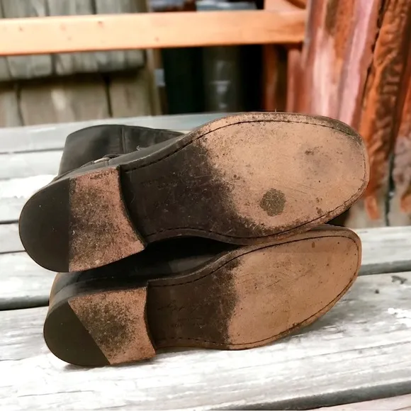 Frye Phillip Ring Black Leather Tall Boots