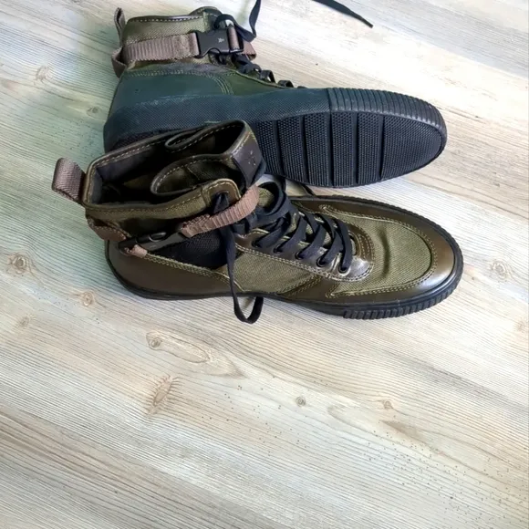 Frye Ryan Lug Hiker Canvas &amp;  Leather Hiking Boots Sneaker Lace Up Men’s 11