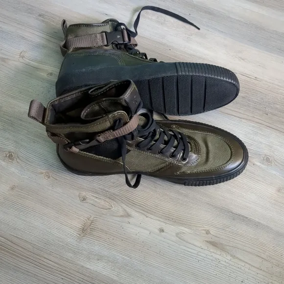 Frye Ryan Lug Hiker Canvas &amp;  Leather Hiking Boots Sneaker Lace Up Men’s 11