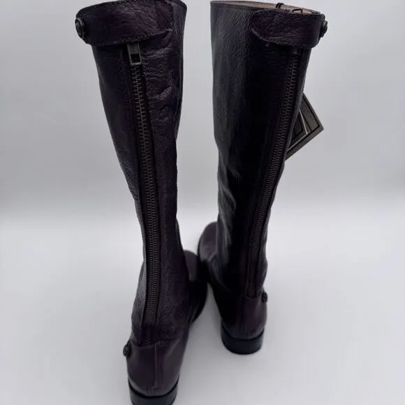 Frye Size 5.5B 76430 Women's Tall Melissa Button Back Full‎ Zip Brown Boots Read