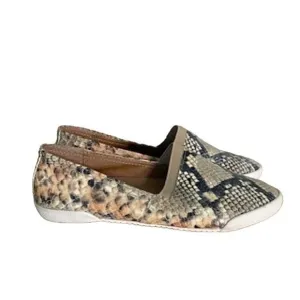 Frye Snake Print Slip On Shoes