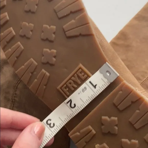 Frye Tan Tall Riding Combat Boots