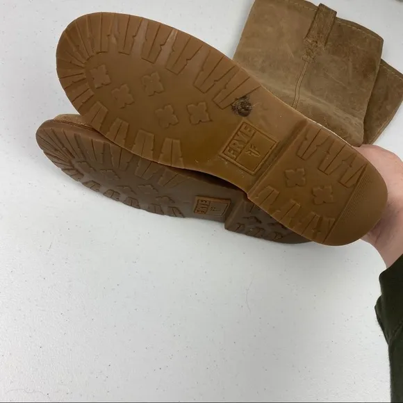 Frye Tan Tall Riding Combat Boots