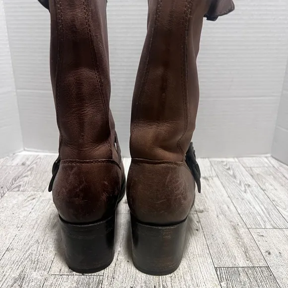 Frye Vera Short Boots brown Full Grain Italian Leather  Women's 7B