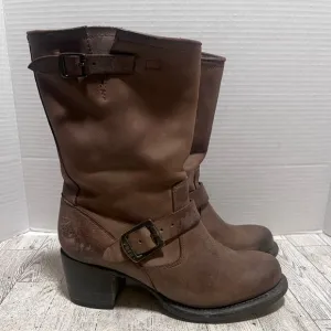 Frye Vera Short Boots brown Full Grain Italian Leather  Women's 7B