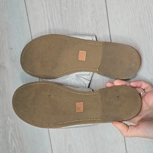 Frye Women Riley Comfort Leather Sandals slide Flats shoes sz 9.5M