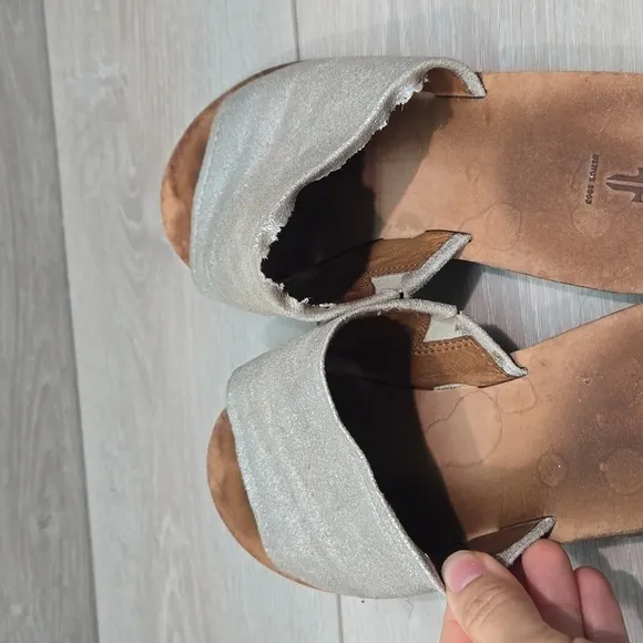 Frye Women Riley Comfort Leather Sandals slide Flats shoes sz 9.5M