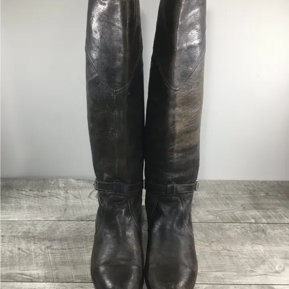 Frye Womens #77558 Dorado Brown Soft Leather Knee-High Riding Tall Boots Size 7