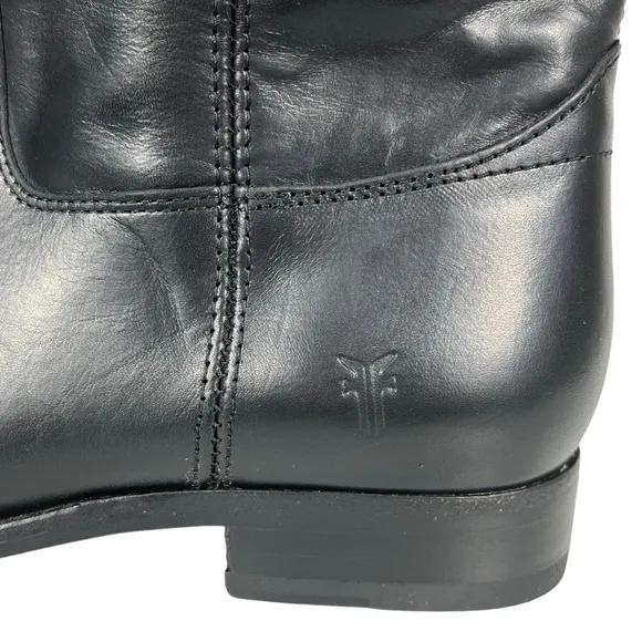 Frye | Women’s 8B |‎ Melissa Tall Black Leather Boots Extended Calf #3477167