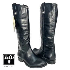 Frye | Women’s 8B |‎ Melissa Tall Black Leather Boots Extended Calf #3477167