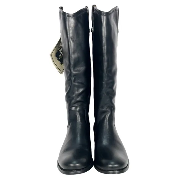 Frye | Women’s 8B |‎ Melissa Tall Black Leather Boots Extended Calf #3477167