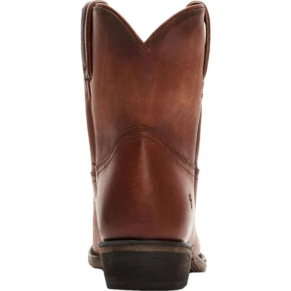 Frye Womens Billy Short Brown Leather Booties Cowboy, Western Boots Shoes New
