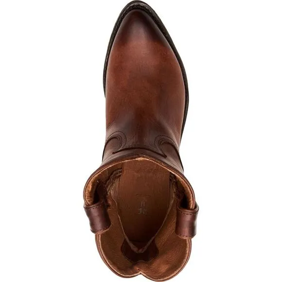 Frye Womens Billy Short Brown Leather Booties Cowboy, Western Boots Shoes New