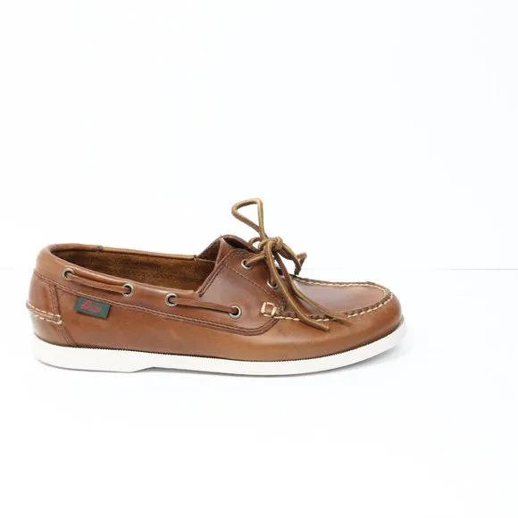 G. H. Bass Hampton Boat Shoe Mens Leather Moccasin Moc sz 8