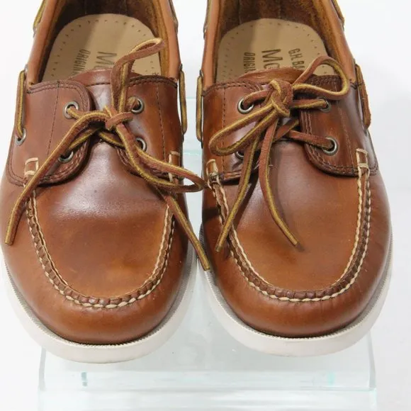 G. H. Bass Hampton Boat Shoe Mens Leather Moccasin Moc sz 8