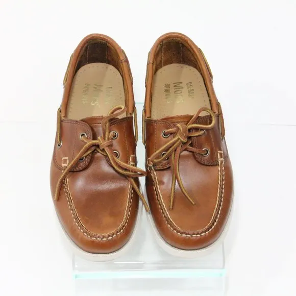 G. H. Bass Hampton Boat Shoe Mens Leather Moccasin Moc sz 8