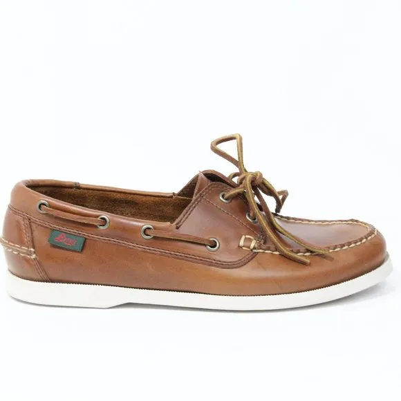 G. H. Bass Hampton Boat Shoe Mens Leather Moccasin Moc sz 8