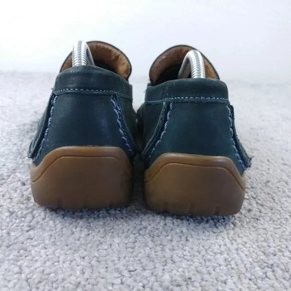 Gabor Womens 6.5 Comfort Shoes Blue Suede Leather Slip On Loafers