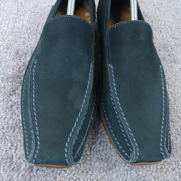 Gabor Womens 6.5 Comfort Shoes Blue Suede Leather Slip On Loafers