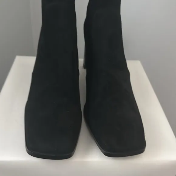 Gabrielle Union Women's Tall Illisa Wide Calf Boots Black Faux Suede