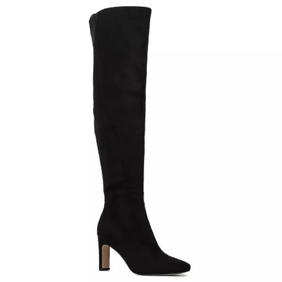 Gabrielle Union Women's Tall Illisa Wide Calf Boots Black Faux Suede