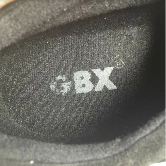 GBX Men's Shoes Trail Hiking Climber Slip On Leather Shoes Black Size 12