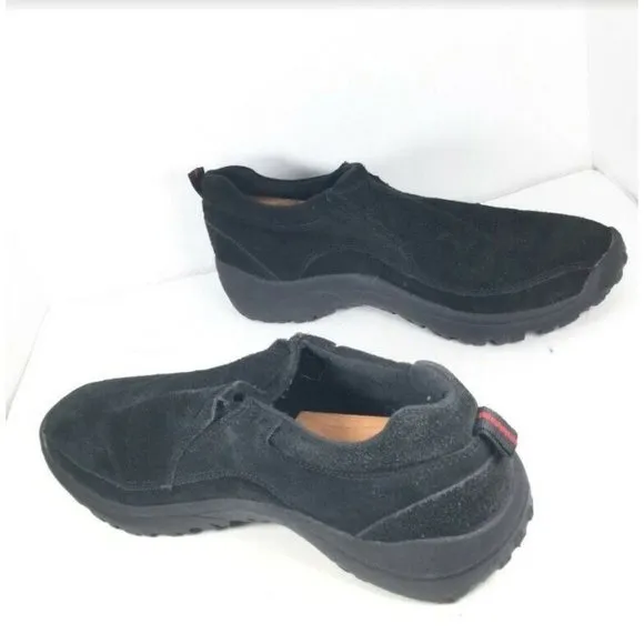 GBX Men's Shoes Trail Hiking Climber Slip On Leather Shoes Black Size 12