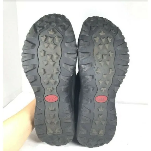 GBX Men's Shoes Trail Hiking Climber Slip On Leather Shoes Black Size 12