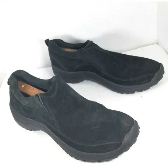 GBX Men's Shoes Trail Hiking Climber Slip On Leather Shoes Black Size 12