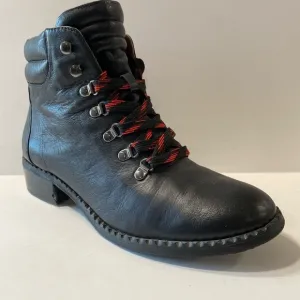 Gentle Souls by Kenneth Cole Black Brooklyn Leather Lace Up Ankle Boots Size 11