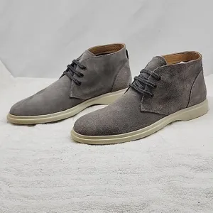 GEORGE BROWN BILT STYLE FOSTER CHUKKA BOOTS SUEDE MENS 9 GREY GUC NICE CASUAL🐲