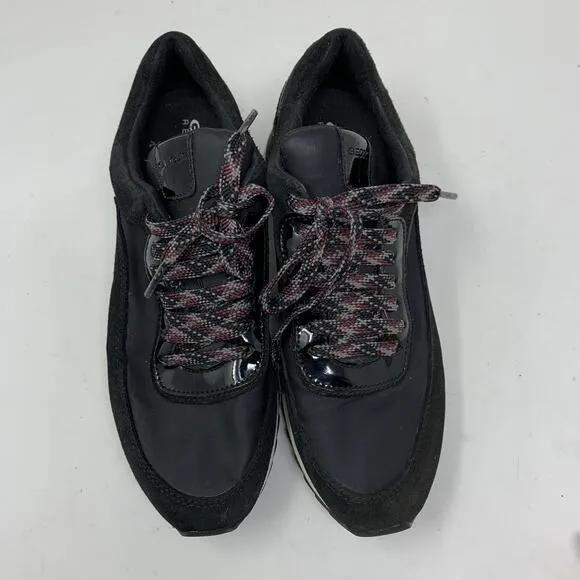 Geox Respira Women's Size 8 Lace-Up Athletic Comfort Sneakers Shoes Black