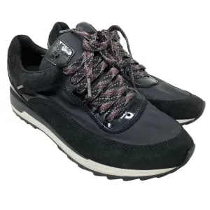 Geox Respira Women's Size 8 Lace-Up Athletic Comfort Sneakers Shoes Black