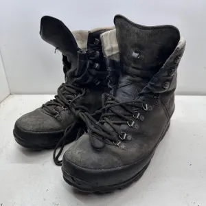 German Army Black Leather Army Heavy Duty Combat Boots HAIX Size EU 45 UK 10.5