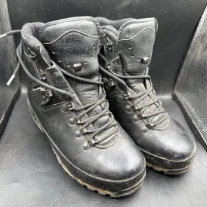 German Army Black Leather Army Heavy Duty Combat Boots Meindl Size EU 38 UK 5